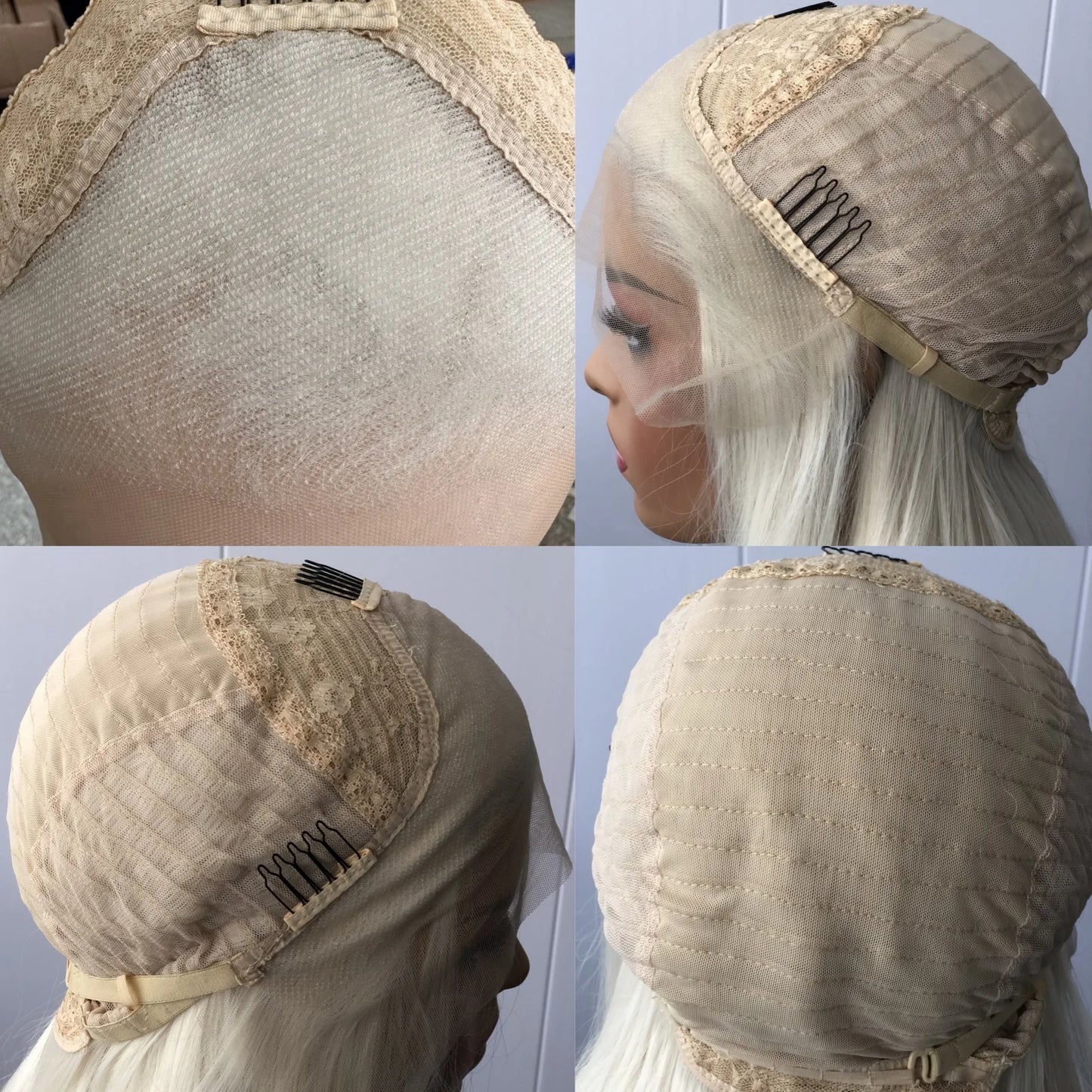 613 Blonde with Brown Ombre Wig Synthetic Lace Front Wig Long Straight Body Wave 13x4 Frontal Gradient Colored Wigs for Women