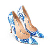 Sexy Stiletto Heel 2025 Print Flowers Pumps European Spring High Heels Party Pumps Ultra High Heeled  For Women Shoes Big Size45