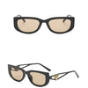 New Small Frame Cat Eye Sunglasses Women Personality Hollow Triangle Sun Glasses Men Trendy Retro Oval Gafas De Sol Mujer