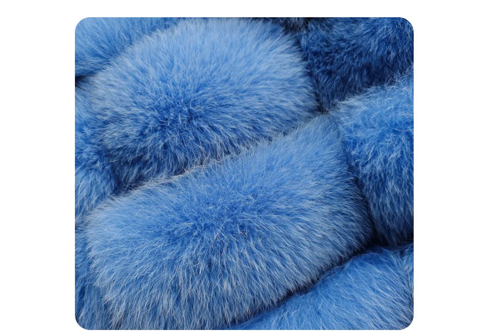 Maomaokong 2025 Natural Real Fox Fur Coat Women Winter Warm Luxury Fur Jacket Detachable Long Sleeves Female Vest Furry Coats