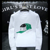 Round Collar Men's Pullover New Male Hoodies Personalized Hat Hot Diamond Print Fashionable Top Youth Bottoming Shirt Clothing