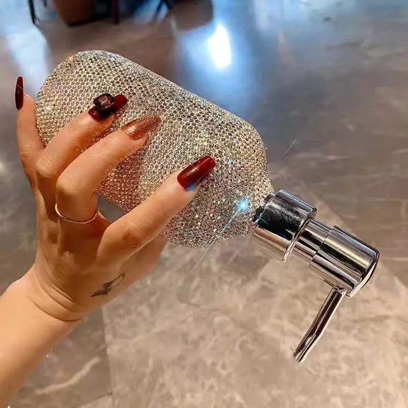 500ml plastic dispenser empty bottle diamond-encrusted Hotel Bathroom Conditioner Shampoo Body wash press lotion bottle