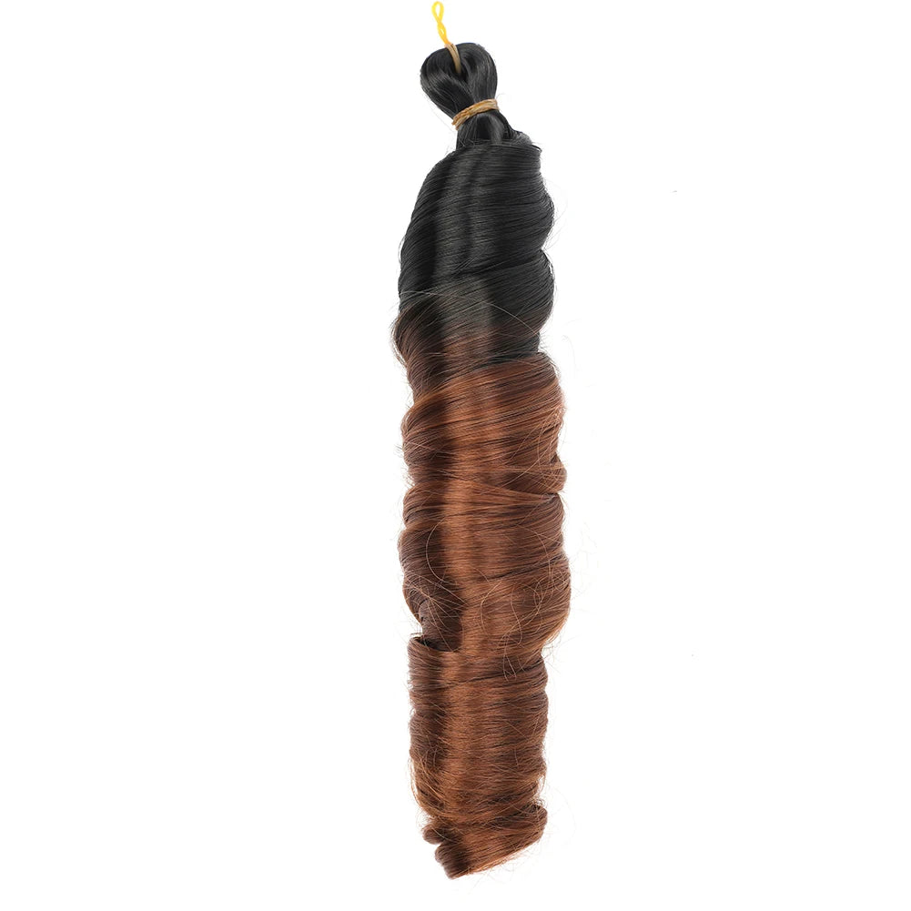 French Curls Braiding Hair Extensions Synthetic Hair Loose Wave Spiral Curl Braids High Temperature Ombre Pre Stretched Hair