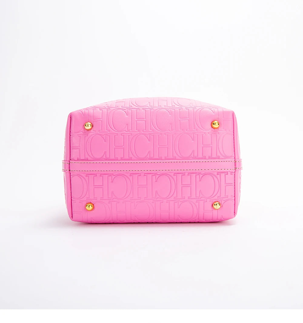 Seasonal New Solid Color Minimalist Women's Handbag Metal Buckle Accessories Exquisite and Versatile