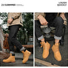 Boots Men High Top Boots High Quality Women Leather Shoes Fashion Outdoor Sneakers Men Lace Up Non-Slip Ankle Boots for Couple