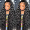 Mongolian Afro Kinky Curly Human Hair Bundles With Closure Deep Curly Hair Weave Bundles With Frontal Closure Hair Extensions