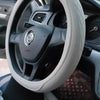 Napa Leather Perforated Patchwork Car Steering Wheel Cover, Non-slip, Breathable, Universal 15 Inch (Approx. 38.1cm)