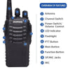 2/4PCS Baofeng BF-888S V2 Walkie Talkie Dual Band Portable Long Range Standby UHF 400-470MHz USB Ham Two Way Radio for Hunting