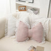 Pink Bow-shaped Pillow Ruffle Lace Decor Plush PP Cotton Filling Pillow Bed Couch Sofa Support Pillow Car Seat Companion Pillows