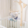 Baby Crib Mobile Bed Bell Rattle Toys Wooden Crochet Stars Pendant Bed Bell Toys Newborn Comfort Crib Bracket Hanging Toys Gifts