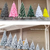 Snowy Flocked Christmas Tree PVC Realistic Frosted Pine with Artificial Snow Perfect for Store Window Displays Holiday Decor
