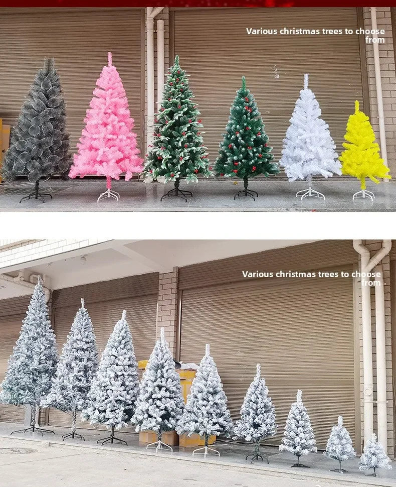 Snowy Flocked Christmas Tree PVC Realistic Frosted Pine with Artificial Snow Perfect for Store Window Displays Holiday Decor