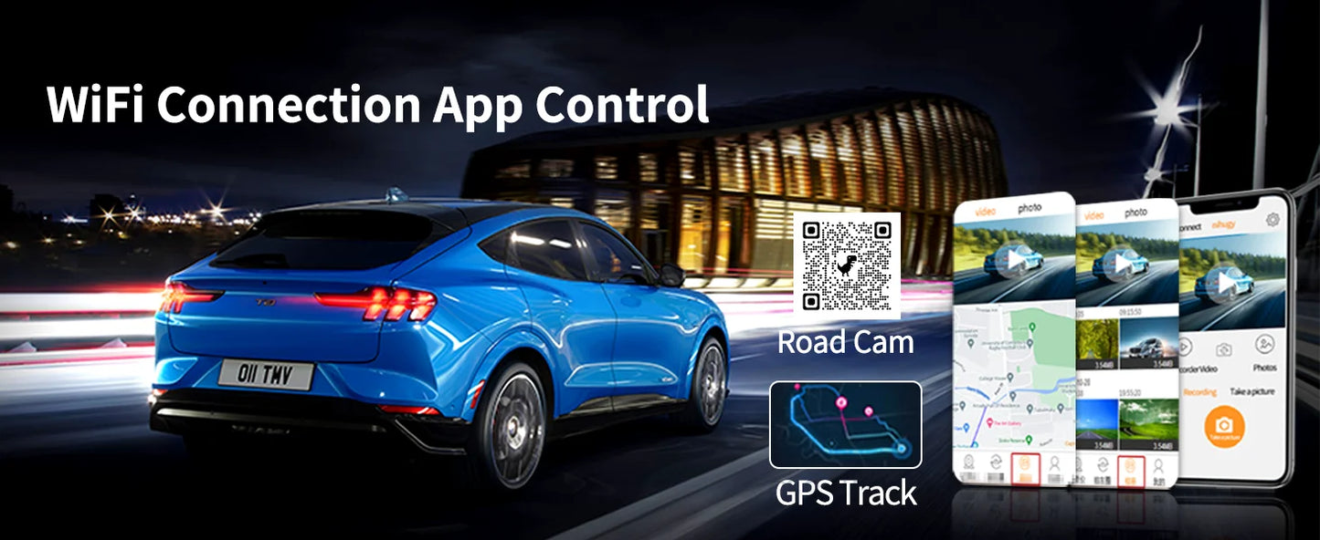 9'' Imagebon A8Pro ADAS Wireless Carplay & Android Auto Dash Cam 4K Rearview Camera 24h Park Monitor GPS Navigation Car DVR