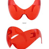 Y2k Oversized Sports Sunglasses Women 2000's Wrap Around Shield Goggle Men 2024 Luxury Brand Trends Punk Sun Glasses Male Oculos