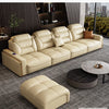 Premium Italian Genuine Leather Sectional Sofa Sets Couch Sofas with USB and Bluetooth Speaker - MANBAS Living Room Furniture