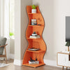 Tribesigns Corner Shelf, Modern 5-Tier Wall Corner Bookshelf, Stylish Corner Small Bookcase Storage Rack Plant Stand
