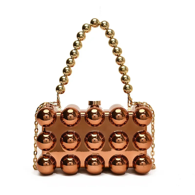 Mini Gold Chain Crossbody Bags for Women 2024 Y2K Korean Fashion Lady Evening Party Shoulder Bag Handbags and Purses