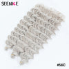 Deep Wavy Twist Synthetic Crochet Hair Afro Curly Hair African Crochet Braids Ombre Blonde Braiding Hair Extensions For Women