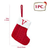 Christmas Socks Knitting Snowflake Letter Stocking Christmas Decoration For Home 2024 Xmas Tree Ornament Gift Navidad Natal 2024