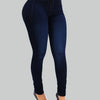 Woman's pure color jeans denim high waist jeans street play cultivate one's morality pants shaping figure with high waist jeans