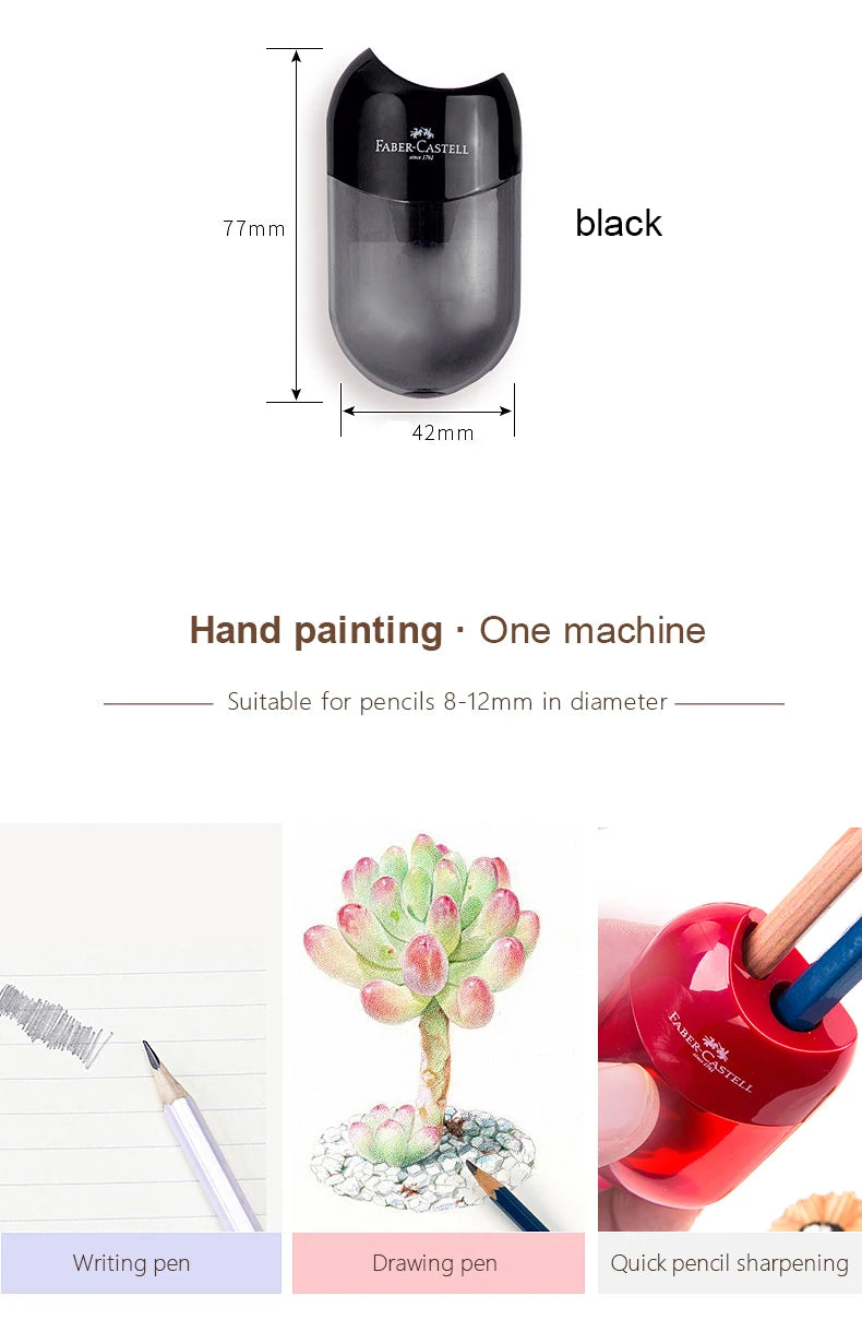 1Pc Double Hole Pencil Sharpener Transparent Pen Knife Kid Student Cutting Manual Pencil Sharpener Stationery School Supplies