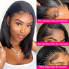 Dark Purple Bob Lace Front Wigs Human Hair Colored 13x4 Lace Frontal Short Straight Purple Bob Wig Pre Plucked with Baby Hair