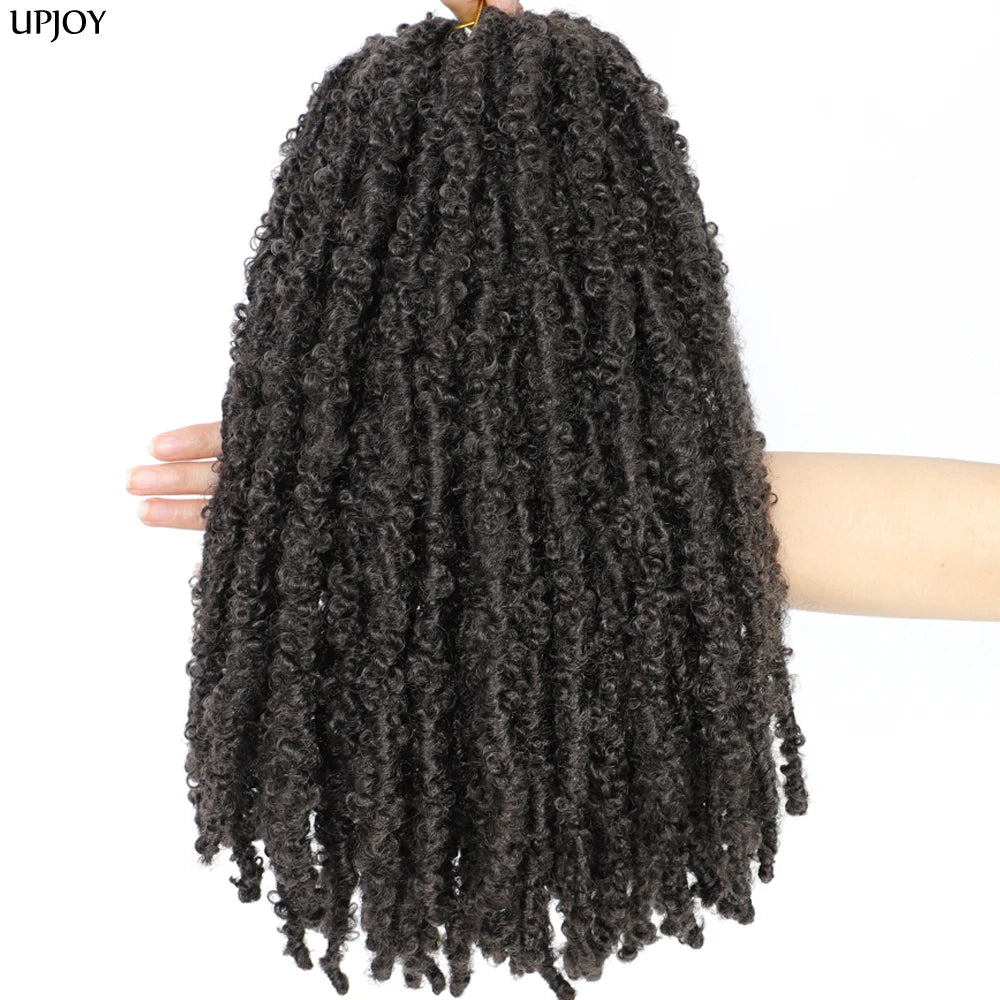 14 12 inch Butterfly Faux Locs Crochet Hair Braids Pre looped Distressed Goddess Butterfly Soft Locs Crochets Braids Cheveux Lok