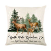 Linen Christmas Pillow Cover Snowman Elk Pillow Case 2024 Christmas Decoration for Home New Year Sofa Car Cushion Cover 45x45cm