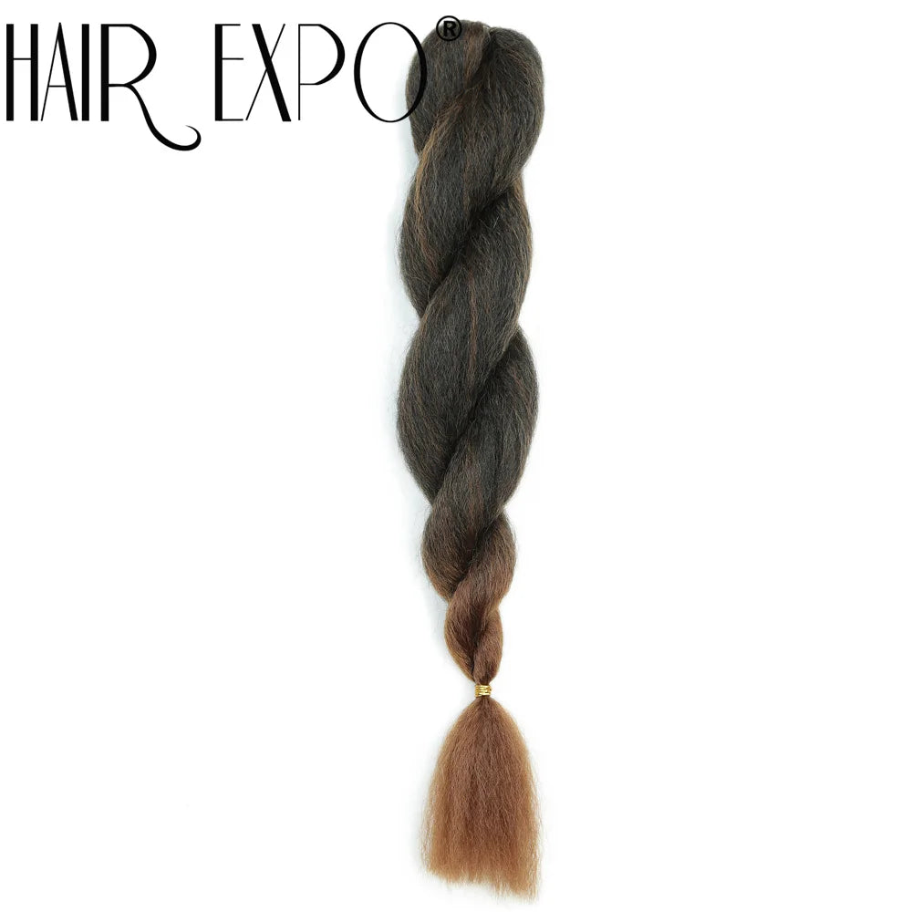 26Inch Vixen Crochet Bulk Hair Synthetic Jumbo Braids Fluffy Yaki Straight Crochet Hair Afro Kinky Curly Braiding Hair Extension