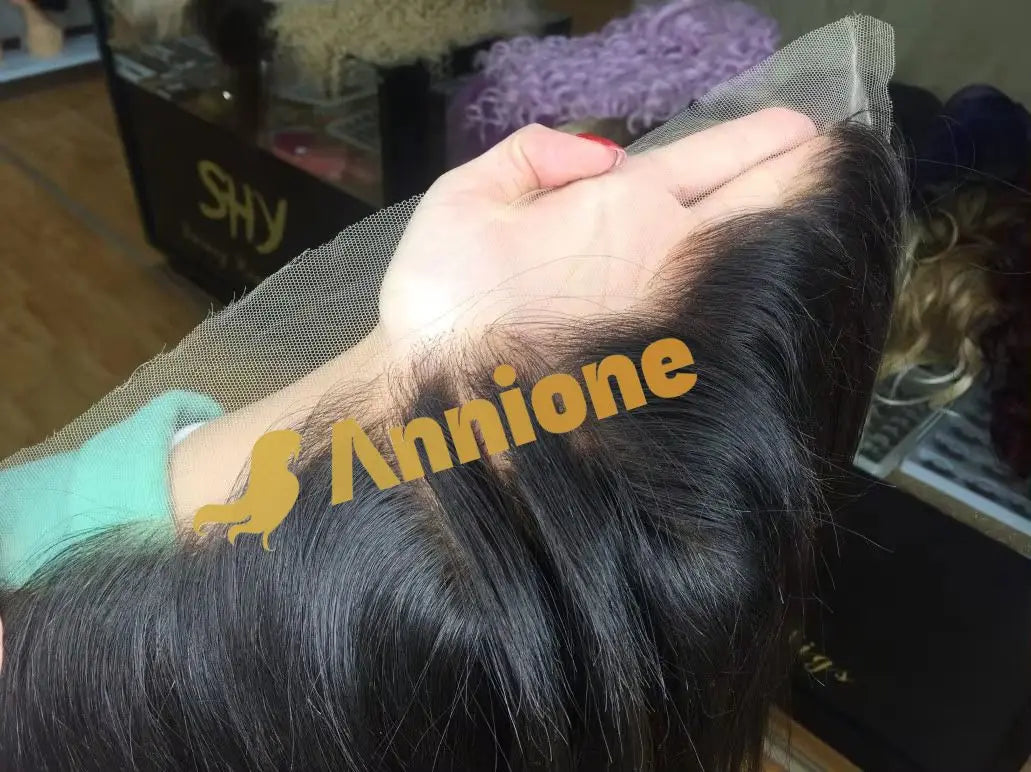 Annione 13x4 Straight Frontal Lace Only Real HD Transparent Lace 4x4 5x5 Closure 100% Brazilian Human Hair HD Pre plucked Lace