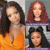 Curly Wig Pre Plucked Brazilian Human Hair Wigs 13x4 Lace Front Wig Short Bob Deep Wave Kinky Curly Lace Front Human Hair Wigs
