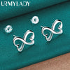 925 sterling silver lady women Valentine's Day gift creative ring necklace stud earrings fashion jewelry set wedding party nice