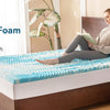 Hcore Mattress Topper, 5-Zone Memory Foam Mattress Topper, Cooling Gel Mattress Topper, Topper for Pressure Relieve, Blue
