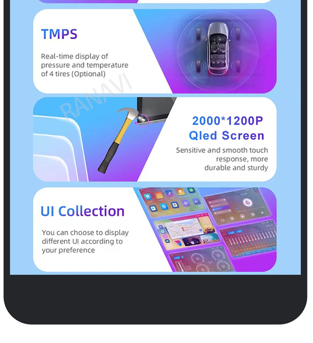 Android 14 Car Radio For Toyota RAV4 5 XA50 2018 - 2023 Multimedia Video Player Navigation GPS 2Din Carplay Auto 4G WIFI QLED BT