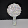 Women's Mirror Eyelash Extension Mirror Sticking Diamond Hand Mirror Fashionable High-end Beauty Handle Mirror Cosmetics Mirrors