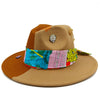 Fedora hat nubuck leather elastic webbing concave top wide brim hat for men and women autumn and winter hat  sombrero hombre
