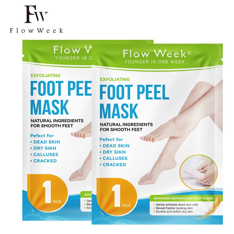 Foot Peel Mask, Exfoliating Peel Off Calluses Dead Skin Callus Remover Dry Cracked Feet, Baby Soft Smooth Touch Feet Skin