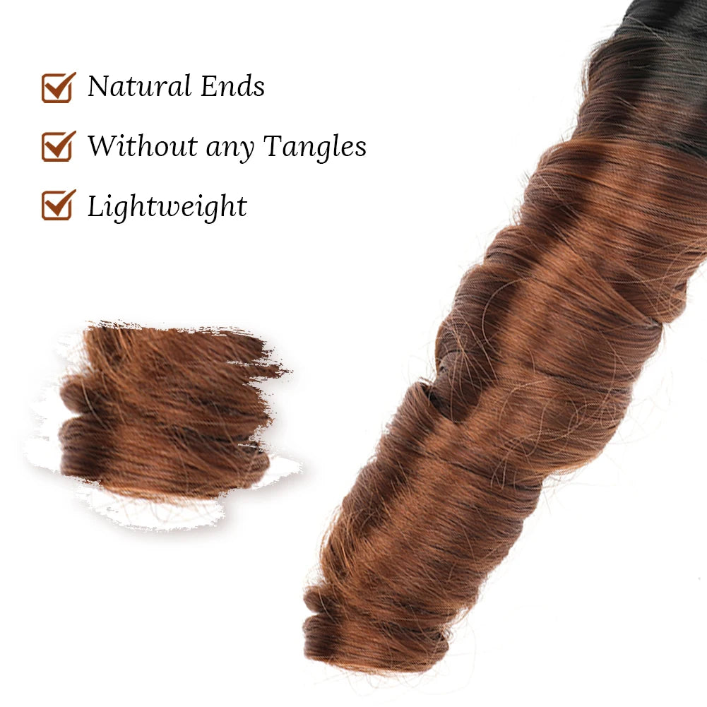 French Curls Braiding Hair Extensions Synthetic Hair Loose Wave Spiral Curl Braids High Temperature Ombre Pre Stretched Hair