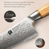 XINZUO 1-8pcs Kitchen Knife Set 73 Layers Custom Damascus Steel 15°±1 Per Side Steel Blade with Olive Wood Handle