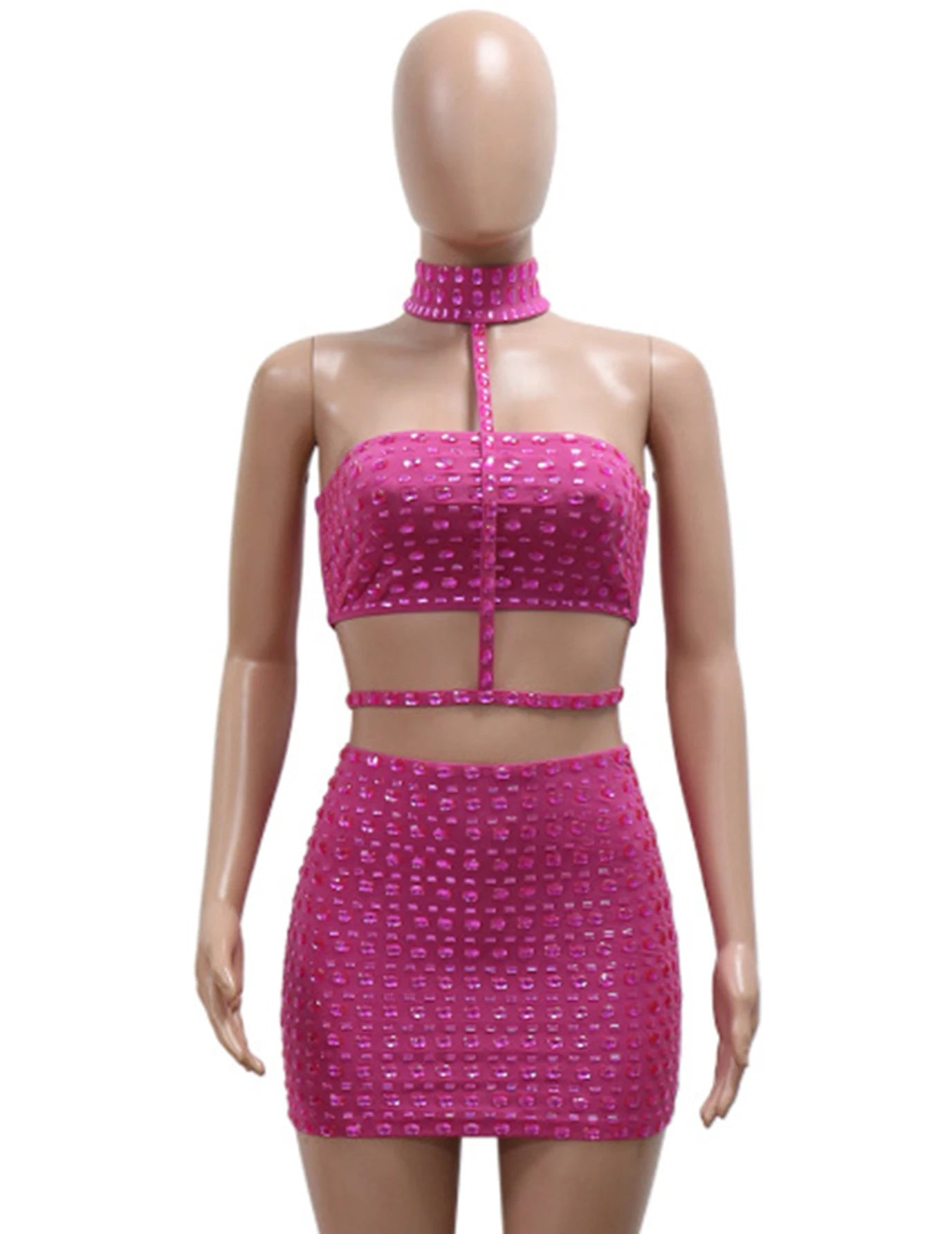 Sexy halter rhinestone mini summer dress women elegant bodycon night club party dresses woman short evening dresses vestidos HL
