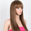 Rebecca 180D Straight Human Hair Wig With Bangs Fringe For Women Highlight Straight Bob Wigs Full Machine Made Put On And Go