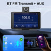 Jansite 7" Car DVR 2.5K Dash cam Wireless Carplay Android Auto Front and Rear Camera Dashboard Driving Recorder Dual Lens Wifi