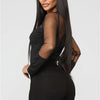 HBLL Sexy Nightclub Outfits Long Sleeve Bodycon Jumpsuits Romper for Women Birthday Outfits Womans Clothing Mesh Bodysuit
