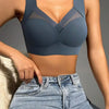 2PCS Women Lace Sport Bras Plus Size Seamless Bra Bralette Backless Lady Brassiere Vest Female Gather Shock-Proof Wireless L-5XL