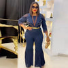 MD New African Women Long Jumpsuit 2023 Spring Summer Wedding Party Rompers Pants Set Dubai Turkey Ladies Dashiki Ankara Outfit