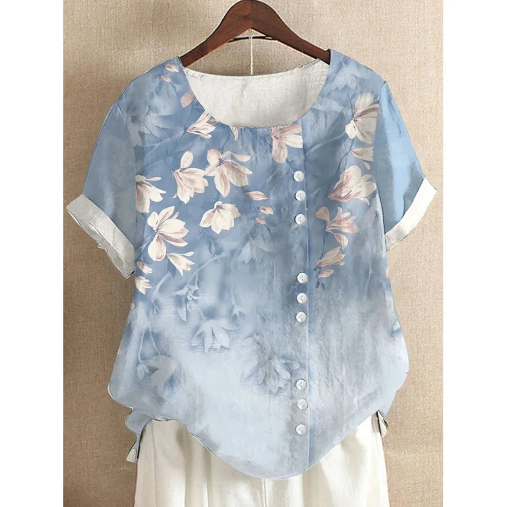 Summer Short Sleeve T-shirts Woman Camisetas Fashion Tops Tee Print Loose Tshirt Ladies Casual Blusas T Shirt Women Clothes