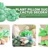 Inyahome 3D Succulent Throw Pillow Cactus Plush Flower Plant Shaped Cushion for Living Room Decor Novelty Decoration Plant Decor