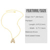 FLOLA Chunky Clear Crystal Initial Necklaces For Women Bubble Letter Necklace Custom Name Jewelry Birthday Gifts nkeb798