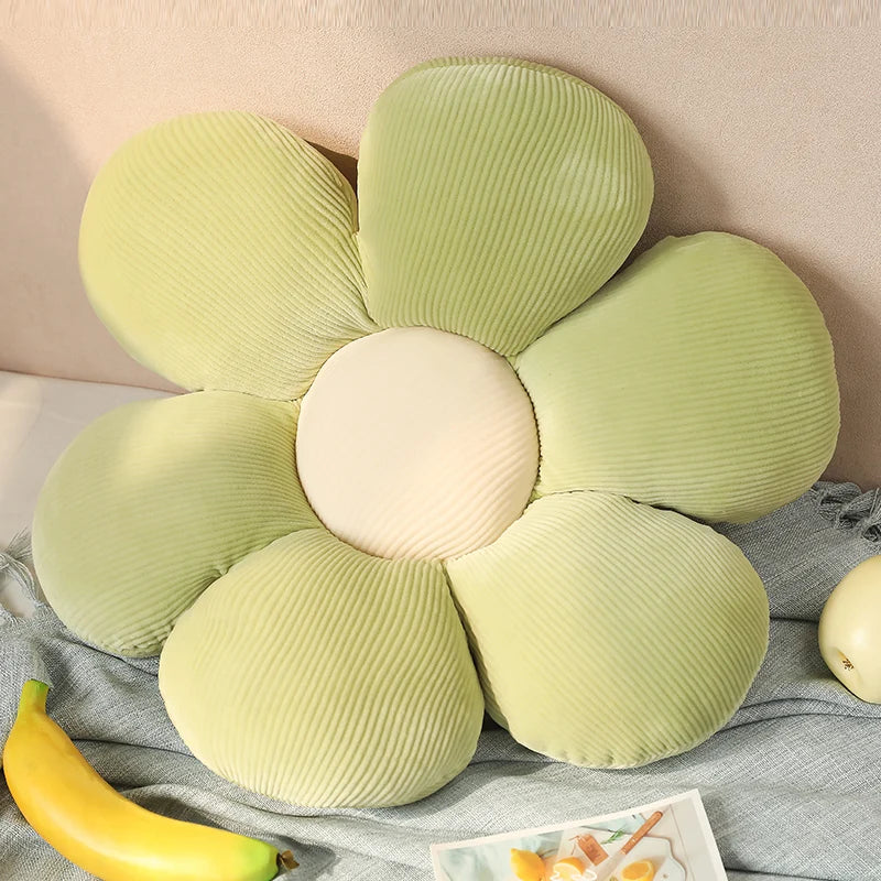 Stuffed Six Petal Flower Cushion Plush Pillow Toy Soft Cartoon Plant Stuffed Doll Chair Cushion Sofa Kids Lovers Birthday Gifts