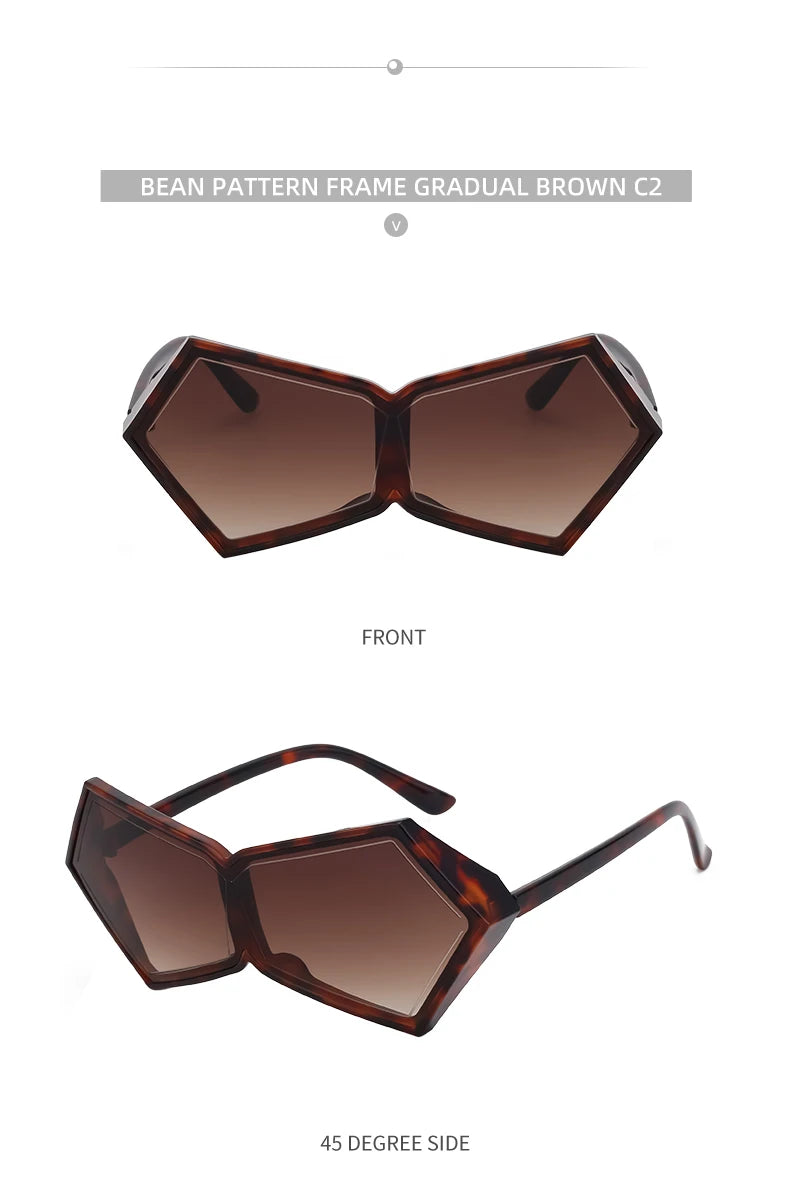 Oversized Square Punk One-piece Sunglasses Women 2024 Luxury Brand Big Frame Shield Sun Glasses For Ladies Wrap Eyewear Goggle